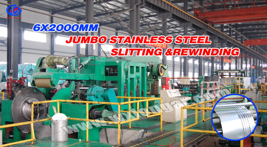 6X2000mm Jumbo Stainless Steel Slitting &Rewinding banner 1