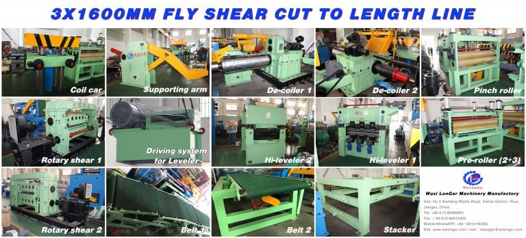 3x1600mm fly shear cut to length line case